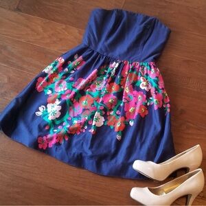 Lily Pulitzer strapless floral dress